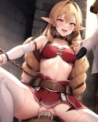 ahe_gao ai_generated bad_anatomy cum elinalise_dragonroad interspecies mushoku_tensei pussy pussy_juice rape sex size_difference vaginal_penetration