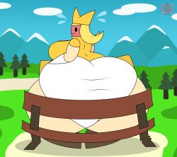 ass_bigger_than_head ass_focus big_ass big_breasts clothed female female_only huge_ass huge_breasts hyper hyper_ass mario_(series) nintendo olivia_(paper_mario) paper_mario paper_mario:_the_origami_king sideass sorcius_(artist)