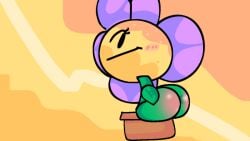 ass ass_focus ass_visible_through_thighs battle_for_dream_island colored_skin colorful female flower flower_(bfdi) flower_petals leaf leaves object_shows plant plant_girl plants smug smug_face smug_grin thick_ass