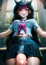 1futa 2023 ai_generated bare_stomach big_cock big_penis black_hair black_skirt blowjob blt_killer blue_hair bottomless bottomless_futanari clothing cock_pointing_towards_viewer covered_breasts danganronpa danganronpa_2:_goodbye_despair daytime dominant_futanari domination drill_hair erect_penis erection erection_under_skirt eye_contact foreskin futa_focus futa_only futadom futanari hi_res high_resolution highres holding_partner human human_only indoors large_breasts large_penis lifting_skirt light-skinned_futanari light_skin long_hair looking_at_viewer looking_down looking_down_at_viewer microskirt miniskirt mioda_ibuki multicolored_hair navel no_panties_under_skirt open_mouth oral oral_penetration oral_sex pale-skinned_futanari pale_skin partially_retracted_foreskin penis penis_in_mouth penis_towards_viewer penis_under_skirt pink_eyes pink_hair pleated_skirt pov pov_eye_contact punk school_uniform serafuku shirt short_skirt skirt skirt_lift skirt_up solo_futa stable_diffusion standing stomach submissive_pov super_danganronpa_2 t-shirt taker_pov toned_stomach uncensored uncut upskirt very_long_hair white_shirt