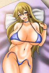 1girls alexis_rhodes bed bikini treezero yu-gi-oh! yu-gi-oh!_gx