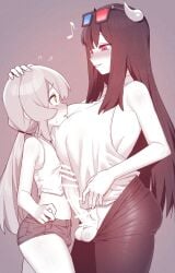 big_penis femboy futanari howcow howcow_(vtuber) huge_breasts ikr_(artist) indie_virtual_youtuber penis_size_difference small_penis tongkkangi tongkkangi_(streamer) trap virtual_youtuber