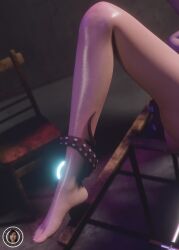 3d bdsm_gear bdsm_room bondage bondage_furniture d.va feet image_set legs_apart machine missionary missionary_position overwatch tagme tentacle tentacle_around_ankle tentacle_around_leg tentacle_around_neck trsensualstudio watermark