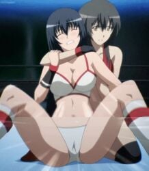 2girls catfight female female_only hagiwara_sakura multiple_girls sekai_de_ichiban_tsuyoku_naritai! stitched toyoda_misaki