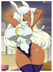 1girls athletic athletic_female big_ass big_breasts boku_no_hero_academia breasts brown-skinned_female brown_body brown_skin busty chest cleavage curvaceous curvy curvy_female curvy_figure dark-skinned_female dark_skin digital_media_(artwork) eyebrows eyelashes eyes female female_focus female_only fit fit_female ghostlessm hair hero heroine hips hourglass_figure huge_ass huge_breasts large_ass large_breasts legs lips miruko my_hero_academia rumi_usagiyama shounen_jump slim slim_waist superhero superheroine thick thick_legs thick_thighs thighs upper_body voluptuous waist white_hair wide_hips