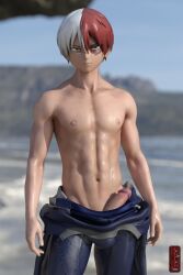 shouto todoroki from my hero academia by ugnaughtsden