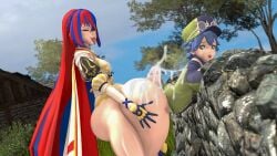 3d alear_(female)_(fire_emblem) alear_(fire_emblem) ass big_ass breasts buttjob fire_emblem fire_emblem_engage futa_on_male futanari jean_(fire_emblem) light-skinned_futanari medium_breasts nintendo theboobedone