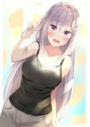 1futa balls bangs big_penis breasts bulge clothed clothing edit emilia_(re:zero) erection fully_clothed futa_only futanari horny human light-skinned_futanari light_skin long_hair penis purple_eyes re:zero_kara_hajimeru_isekai_seikatsu silver_hair solo standing tomaco