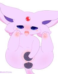 absurd_res anal anal_sex ass blush bodily_fluids eeveelution espeon female feral food food_fetish food_in_ass food_in_pussy food_insertion food_play fruit generation_2_pokemon genital_fluids grape hi_res improvised_sex_toy misumasu nintendo open_mouth penetration pink_body plant pokemon pokemon_(species) purple_eyes pussy_juice simple_background solo sumichisuu tongue tongue_out vaginal_penetration vaginal_penetration white_background