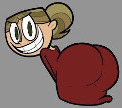 1girls 2023 ass ass_focus ass_in_dress badguynek big_ass brown_hair crazy_smile cute disney dress female green_eyes heloise huge_ass jimmy_two-shoes large_ass looking_at_viewer looking_back ponytail red_dress short_stack shortstack tagme thick_thighs