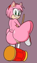 1girls amy_rose anthro anus ass badguynek completely_nude completely_nude_female female female_only footwear full_body furry hammer naked naked_female naked_footwear nude nude_female piko_piko_hammer pussy shoes solo solo_female sonic_(series) sonic_the_hedgehog_(series) weapon