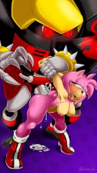 amy_rose anthro armpits ass breasts e-123_omega female furry grabbing_arms hedgehoglove large_breasts mostly_nude pussy_juice restrained robot sega sex size_difference sonic_(series) sonic_the_hedgehog_(series)