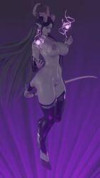 1girls 3d animated barbell_piercing big_ass big_breasts black_hair blizzard_entertainment draenei lainuura_(solinii) nipple_piercing no_sound original_character purple_eyes tagme thick_thighs video warcraft wide_hips world_of_warcraft