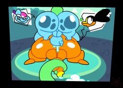 2boys anal_sex animated ass assisted_masturbation axel_the_bulbasur axel_the_tepig balls balls_deep big_ass big_butt blue_body bulbasaur butt_focus cum cum_in_ass cumming_from_anal_sex cumming_while_penetrated cumming_while_penetrating fat_ass feral feral_on_feral feral_penetrating_feral from_behind_position hi_res loop male male/male male_only male_penetrating_male orange_body overflow penis penis_in_ass pink_hat pokémon_(species) pokemon short_playtime small_male_being_fucked tepig tunuples vein vines watermark