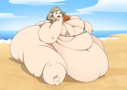 1girls ann_takamaki areola_slip areolae ass bbw beach belly big_belly big_breasts bikini blonde_hair breasts burger cleavage eating fat fat_ass female food huge_ass huge_belly huge_breasts hyper hyper_fat morbidly_obese obese overweight persona persona_5 ssbbw thick_thighs thunder_thighs vitlut2