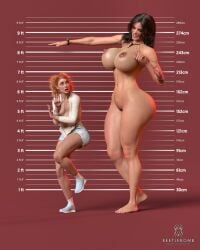 2girls 3d ai_generated ass beetlebomb big_ass big_breasts bottom_heavy breasts bust busty chest cleavage curvaceous curvy curvy_figure digital_media_(artwork) enormous_breasts eyebrows eyelashes eyes female female_focus fit fit_female gigantic_breasts hair height_comparison height_difference hips hourglass_figure huge_ass huge_breasts human hyper_breasts large_ass large_breasts legs light-skinned_female light_skin lips massive_breasts mature mature_female original original_character round_breasts size_comparison size_difference slim slim_waist stable_diffusion thick thick_ass thick_hips thick_legs thick_thighs thighs top_heavy top_heavy_breasts upper_body voluptuous voluptuous_female waist wide_hips