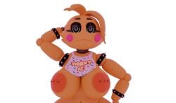 3d big_breasts blender breasts five_nights_at_freddy's five_nights_at_freddy's_2 fnaf looking_at_viewer nipple_piercing nipples petru solo toy_chica_(fnaf)