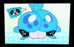 animated anthro ass ass_focus balls big_ass big_balls big_butt black_sclera blue_body bouncing_ass butt_focus cetacean closed_eyes cute_fangs dolphin dylan_(plushtrapboyuwu) femboy generation_3_pokemon genitals happy hi_res huge_ass huge_butt kyogre legendary_pokémon legwear loop male male_only mammal marine nintendo oceanic_dolphin orca plushtrapboyuwu pokémon_(species) pokemon pokemon_(species) pokemorph pov_ass rear_view sharp_teeth short_playtime solo solo_male spots tail toothed_whale tunuples watermark yellow_eyes