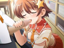 cg eroge fellatio game_cg katakura_shinji kira_kira licking_penis oral overdrive shiino_kirari tagme