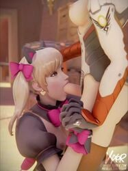 1futa 1girls 3d alternate_costume animated areolae black_bars black_cat_d.va blender breasts d.va dickgirl erection fellatio female futa_on_female futanari intersex mercy nipples no_sound oral overwatch penis vyxor video