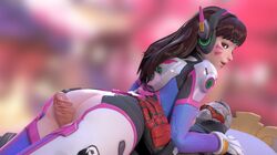 3d age_difference ass blender d.va erection female hot_dogging looking_at_viewer looking_back metssfm overwatch penis soldier_76 straight thigh_sex