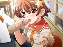 cg eroge fellatio game_cg katakura_shinji kira_kira licking_penis oral overdrive shiino_kirari tagme