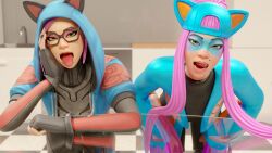 alli_(fortnite) female fortnite fortnite:_battle_royale giantess lynx_(fortnite) tongue tongue_out