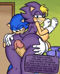 1boy 1boy1girl 1girls alternate_version_available ass bernadette_hedgehog big_ass big_breasts blush breast_grab cum dialogue grabbing grabbing_ass incest looking_back looking_pleasured mother_and_son nipples nude nude_female penis penis_riding pleasure_face pleasured precum sega sex smile sonic_(series) sonic_the_hedgehog sonic_the_hedgehog_(archie) sonic_the_hedgehog_(comics) sonic_the_hedgehog_(series) text thick thick_ass yellowsalamander