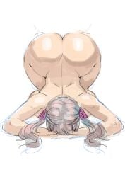 1girls all_fours ass_focus ass_up bent_over big_ass black_clover bubble_ass bubble_butt completely_nude completely_nude_female dogeza duplicate face_down_ass_up female female_only full_body hi_res highres light-skinned_female light_skin long_hair naked naked_female noelle_silva nude nude_female purple_hair royal royalty scharlottelambo silver_hair solo solo_female thick_thighs twintails