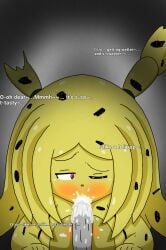 1girls anthro blowjob cum cum_in_mouth cum_inside fellatio female female_only five_nights_at_freddy's five_nights_in_anime fnia genderswap_(mtf) giygal humanoid male_pov nude point_of_view pov rule_63 springtrap springtrap_(fnaf) springtrap_(fnia) straight tagme