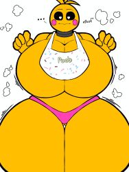 barely_clothed big_breasts breast breasts breasts_bigger_than_head female female_only five_nights_at_freddy's five_nights_at_freddy's_2 fnaf huge_breasts no_nipples robot robot_girl toy_chica_(fnaf) videogamedunky