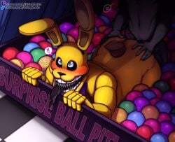 2boys animatronic anon anthro ass ass_grab ass_up ball_pit big_sub blue_eyes blush blush_lines blushed bodily_fluids boner bow_tie bunny bunny_ears butt_grab drooling erection exclamation_point faceless_character faceless_male fangs fazbear_frights five_nights_at_freddy's five_nights_at_freddy's:_fazbear_frights fnaf from_behind fur furry furry_only gay grabbing_ass heart hi_res human human_on_anthro human_on_humanoid humanoid imminent_sex into_the_pit lagomorph leporid littlegeecko long_ears long_tongue looking_at_another looking_back looking_pleasured looking_up machine male male/male male_anthro male_only mammal monster nude open_mouth penile penis penis_out pit_spring_bonnie_(fnafitp) presenting rabbit robot saliva scottgames scut_tail sex sharp_teeth solo solo_focus spring_bonnie spring_bonnie_(fnaf) submissive_male surprised teeth tongue tongue_out video_games watermark wiggle yellow_body yellow_fur yellow_skin