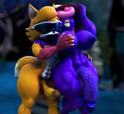 1boy 1futa 3d 3d_(artwork) abs anthro anthro_male arm_around_neck arm_around_waist balls biceps big_breasts big_nipples big_penis big_thighs blush_stickers breast_grab breasts crack_pairing crossover curvy diag34k dick dickgirl dickgirl/male duo eden_the_fox female_ghost femboy futa/male futa_is_bigger futanari ghost ghost_futa hat hat_grab huge_breasts huge_cock huge_penis huge_thighs large_breasts large_penis large_thighs larger_futanari lips lipstick male/futa male_anthro mario_(series) muscles muscular muscular_futanari naked nintendo nipples nude open_mouth original_character paper_mario paper_mario:_the_thousand-year_door penis pink_hair purple_skin sega smaller_male smile sonic_(series) sonic_the_hedgehog_(series) striped_hat sunglasses swirly_hair tail thick thick_hips thick_thighs thighs vivian_(paper_mario) weird_crossover wide_hips witch_hat yellow_fur yellow_hair yellow_lipstick