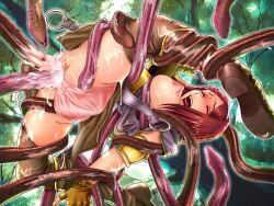 anal archer archer_(ragnarok_online) double_penetration female female_only ragnarok_online rape red_hair restrained snake vaginal_penetration