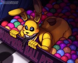 1boy animatronic anthro anus ass ass_focus ball_pit balls big_sub blue_eyes blush bunny bunny_ears curious fangs fazbear_frights five_nights_at_freddy's five_nights_at_freddy's:_fazbear_frights fnaf fur furry gay genitals humanoid into_the_pit inviting inviting_to_sex lagomorph littlegeecko long_tongue looking_at_another looking_at_viewer looking_back male male_anthro male_only mammal monster nude penis pit_spring_bonnie_(fnafitp) presenting presenting_anus presenting_ass presenting_butt rabbit rabbit_tail robot scottgames solo solo_focus spring_bonnie spring_bonnie_(fnaf) submissive_male tail video_games wagging_tail yellow_body yellow_fur yellow_hair