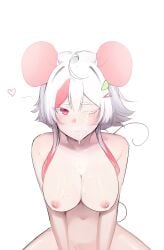 absurd_res animal_humanoid big_breasts bodily_fluids breasts cum cum_on_breasts cum_on_face erroten female genital_fluids hair heart hi_res humanoid looking_at_viewer mammal mammal_humanoid mouse_humanoid mousey_(vkontakte) multicolored_hair murid murid_humanoid murine murine_humanoid one_eye_closed pink_eyes rodent rodent_humanoid solo vkontakte white_hair