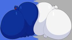 2boys anthro ass ass_to_ass big_ass blue_body bubble_butt colossal_ass cyan_(cyandrive98) cyandrive98 enormous_ass gigantic_ass huge_ass hyper_ass large_ass looking_back loop_(cyandrive98) male massive_ass thick_thighs white_body wide_hips