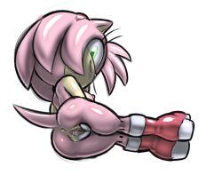 2023 accessory amy_rose anthro anus areola ass bodily_fluids breasts eulipotyphlan female genital_fluids genitals gloves green_eyes hair hair_accessory hairband handwear hedgehog hi_res hotred is_(artist) mammal multicolored_body nipples pink_body pink_hair pussy pussy_juice sega servedasis smile solo sonic_(series) sonic_the_hedgehog_(series) spread_pussy spreading tan_body two_tone_body