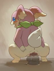 anthro anus audino blush clitoris countershading crouching dildo dildo_in_pussy dildo_insertion female gaping gaping_pussy generation_5_pokemon genitals hakkentai_pkdn hi_res looking_at_viewer looking_back masturbation mostly_nude nintendo penetration pink_body pmd:_discovery_team_of_stars_and_souls pokemon pokemon_(species) pokemon_mystery_dungeon pussy scarf scarf_only sex_toy sex_toy_in_pussy sex_toy_insertion simple_background solo tan_body translucent vaginal_masturbation vaginal_penetration vaginal_penetration