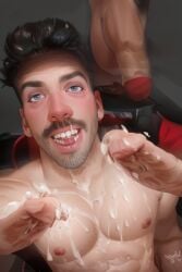 ai_generated cum_on_face gay male_bitch solo_male