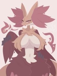 big_breasts breasts delphox female nyaswitchnya pokémon_(species) pokemon thick_thighs wide_hips