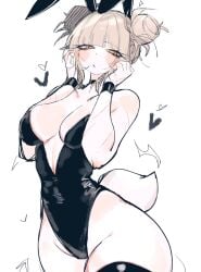 blank_background blonde_female blonde_hair blonde_hair_female bunny_costume bunny_ears bunny_girl bunny_tail choker female_only hair_bun hair_buns heart hearts_around_body hearts_around_head himiko_toga looking_at_viewer my_hero_academia perfect_body plain_background playboy_bunny playboy_bunny_costume playboy_bunny_leotard playboy_outfit seductive thick thick_ass thick_hips thick_legs thick_thighs toga_himiko usa37107692 white_background wide_ass wide_hips wide_thighs yellow_eyes