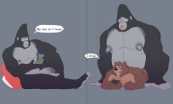 anal ape bear big_daddy_(sing) boner erection father_(lore) genitals gorilla haplorhine hi_res illumination_entertainment johnny_(sing) male male/male male_only mammal nipple_suction nude parent_(lore) penis primate sing_(movie) son_(lore) unrealrui