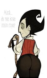 1boy ass big_ass big_butt black_hair butt don't_starve don't_starve_together edit fat_ass fat_butt femboy fully_clothed girly huge_ass huge_butt male male_focus male_only mawile123 rope solo solo_male talking_to_viewer text thick_ass thick_butt transparent_background wilson_percival_higgsbury