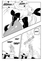 1boy 1girls animal_ear_headwear breasts cabba cock_ring comic cunnilingus dragon_ball dragon_ball_super facesitting female funsexydragonball girl_on_top large_breasts nipple_slip page_21 tagme vados