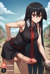 1futa 1futanari ai_generated akame akame_(akame_ga_kill!) akame_ga_kill! black_hair breasts cock colored dick futa_only futanari futanari/female light_skin light_skinned_futanari long_hair nickythecreator penis red_eyes sexy sexy_body sexy_pose testicles veiny_penis