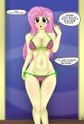 1girls big_breasts bikini bikini_bottom bikini_bottom_only bikini_only bikini_top bikini_top_only breasts deviantart_link english_text equestria_girls female female_only female_solo fluttershy_(eg) fluttershy_(mlp) friendship_is_magic hasbro my_little_pony navel solo solo_female solo_only text