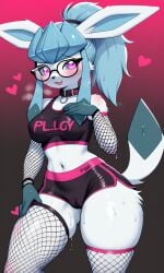 ai_assisted ai_generated camel_toe cameltoe faye_the_glaceon furry furry_female furry_only glaceon pokemon sexy sexy_body