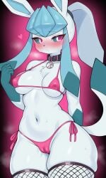 ai_assisted ai_generated bikini cameltoe faye_the_glaceon furry furry_female furry_only glaceon pokemon