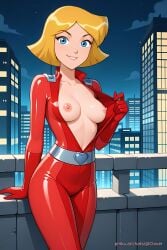 ai_generated aichat breasts clover clover_(totally_spies) exhibitionism flashing flashing_breasts girl nipples pinku pinku.ai pinkuai public rooftop rooftop_sex totally_spies uncensored undressing